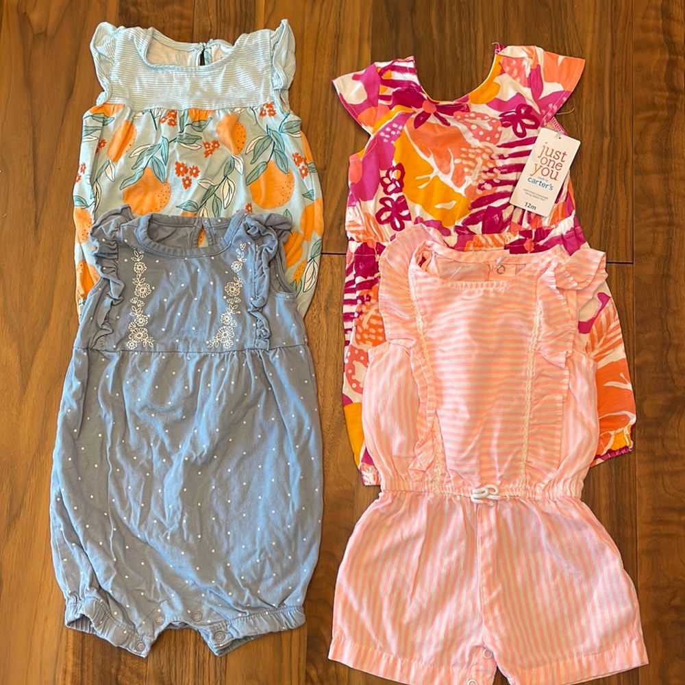 Carter’s Romper Bundle, 12 mos